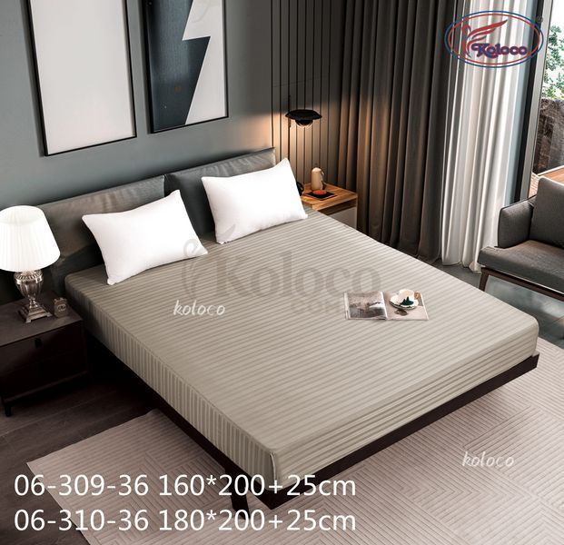 Сатиновая простынь на резинке 180х200+25 см 06-310-36 фото
