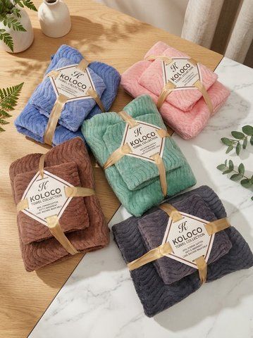 Набір рушників з мікрофібри (70х140 см та 35х75 см, 2 шт.) Koloco 172-9 фото